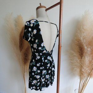 Black Daisy Mini Dress